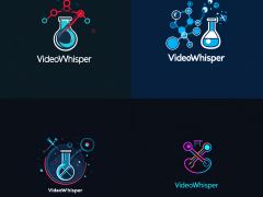 modern  sleek logo   videowhisper laborator 1b